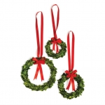 Large Boxwood Wreath With Red Ribbon